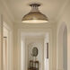 Kinsley 1 Light 14 inch Aged Galvanized Steel Semi-flush Ceiling Light in Rust